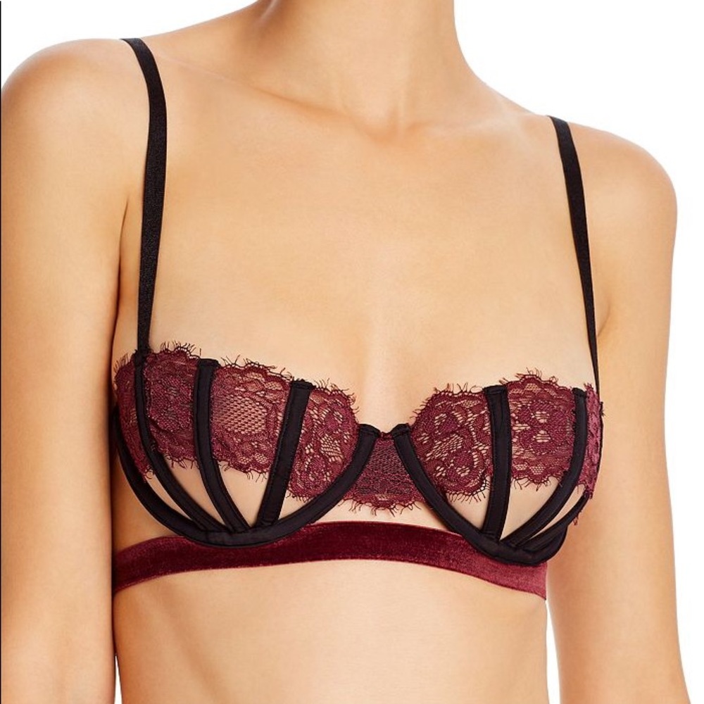 Thistle and Spire Sidney Velvet Open Cup Bra T+S